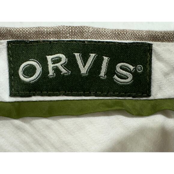 Orvis Mens Linen Blend Pants Size 36x29 Lot of 2 Pair Gray Khaki - Picture 10 of 15